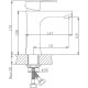 Смеситель для раковины Haiba HB10802, сатин, однорычажный, сталь
