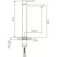 Смеситель для раковины Haiba HB11803-2, сталь, однорычажный, высота излива 27.3 см