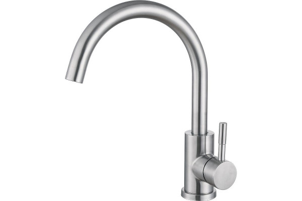 Смеситель для кухни Haiba HB72304-3, сталь, однорычажный, высота излива 17.4 см