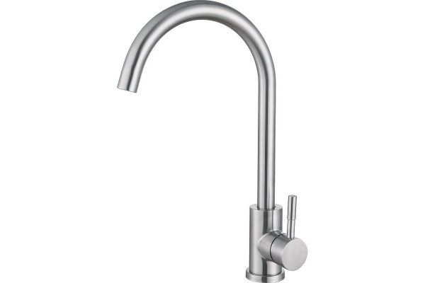 Смеситель для кухни Haiba HB71304-3, сталь, однорычажный, высота излива 25.8 см