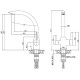 Смеситель для кухни Haiba HB70304, сталь, однорычажный, высота излива 28.7 см