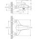 Смеситель для ванны Haiba HB6001, хром, однорычажный, длина излива 17.1 см