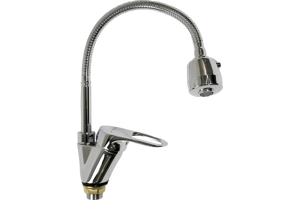 Смеситель для кухни Haiba HB4304-3, хром, однорычажный, высота излива 19.4 см