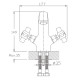 Смеситель для раковины Haiba HB1018, хром, двухвентильный, высота излива 11 см