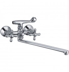 Смеситель для ванны Haiba HB2125, хром, двухвентильный, длина излива 32 см