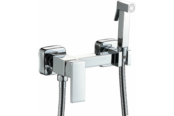 Гигиенический душ со смесителем Haiba HB5513, хром в современном стиле