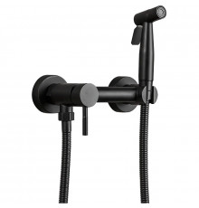 Гигиенический душ со смесителем Haiba HB5510-7, черный в современном стиле