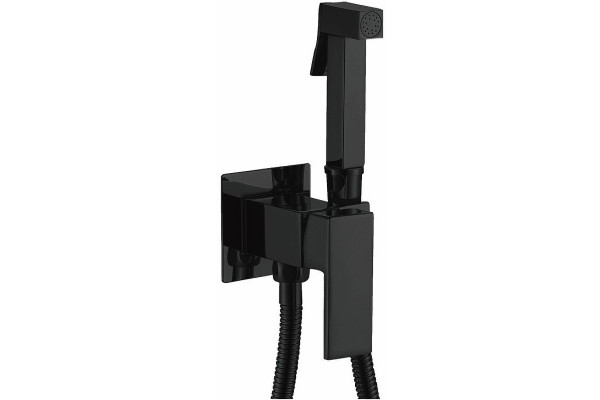 Гигиенический душ со смесителем Haiba HB5512-7, черный в современном стиле