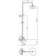 Душевая стойка Haiba HB2405, хром, шланг 150 см