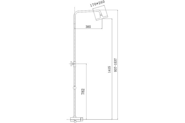 Душевая стойка Haiba HB2418, черный, 3 режима