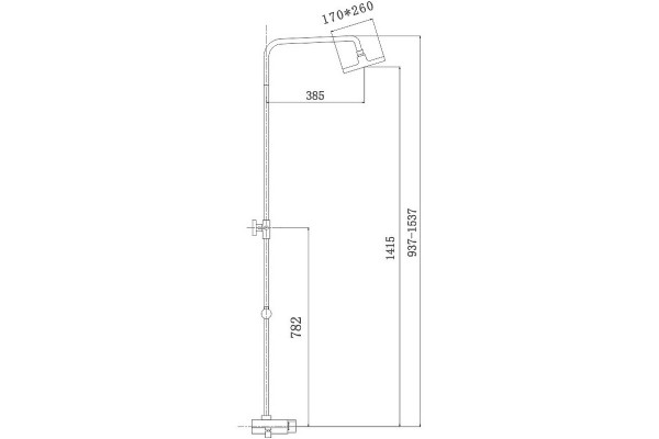 Душевая стойка Haiba HB2419, белый, шланг 150 см, 3 режима