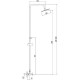 Душевая стойка Haiba HB24808, сталь, 1 режим