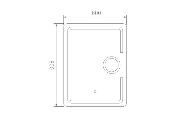 Зеркало с LED подсветкой Haiba HB661, 60x80 в современном стиле