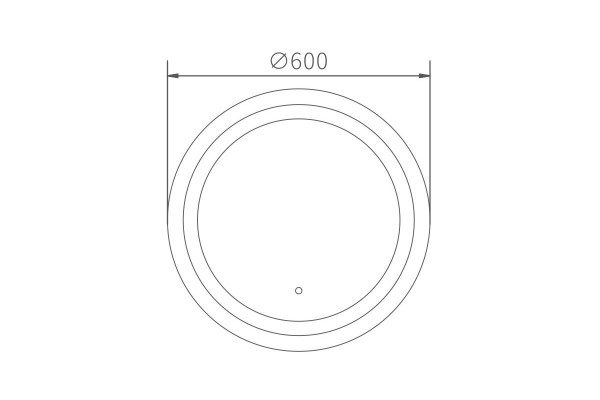 Зеркало с LED подсветкой Haiba HB662, 60x60 в современном стиле