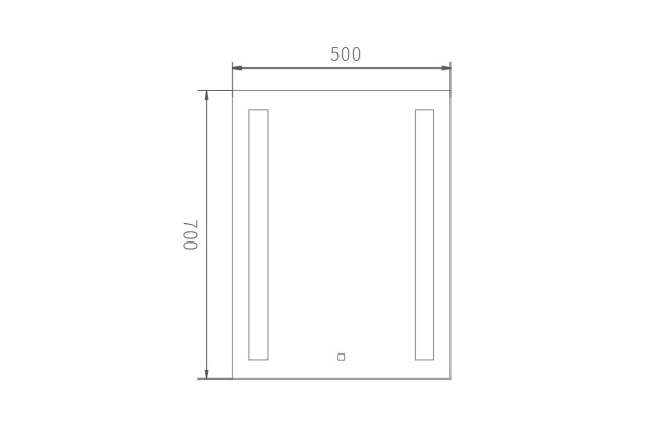 Зеркало с LED подсветкой Haiba HB663, 50x70 в современном стиле