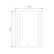 Зеркало с LED подсветкой Haiba HB663, 50x70 в современном стиле