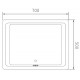 Зеркало с LED подсветкой Haiba HB664, 70x50 в современном стиле