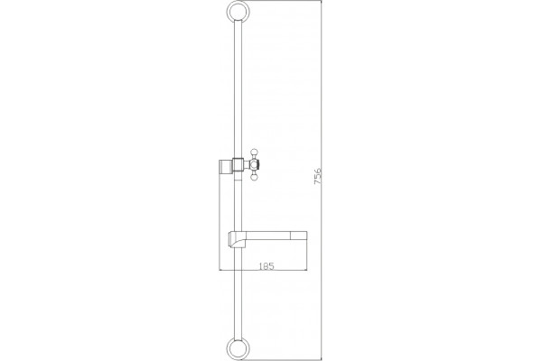 Душевая штанга Haiba HB8010 хром, 75.6 см