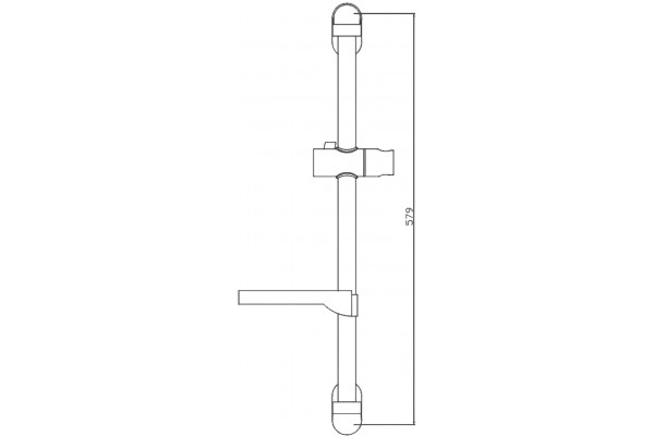 Душевая штанга Haiba HB8007 хром, 57.9 см