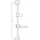 Душевая штанга Haiba HB8005 хром, 58 см