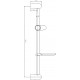 Душевая штанга Haiba HB8003 хром, 56.4 см