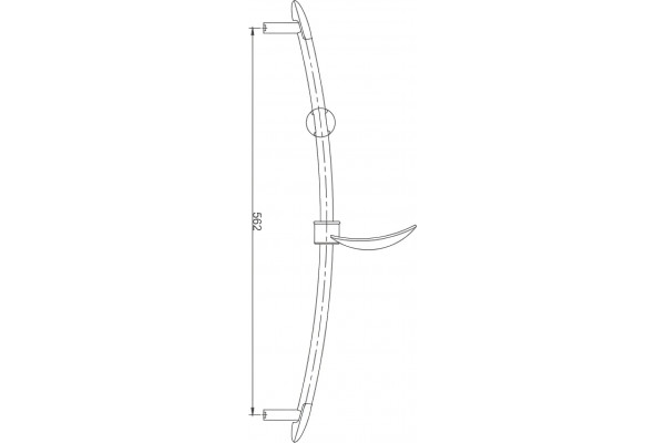 Душевая штанга Haiba HB8002 хром, 56.2 см