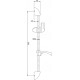 Душевая штанга Haiba HB8001 хром, 58.5 см