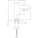 Смеситель для раковины Haiba HB12801 с гигиеническим душем, однорычажный, сталь