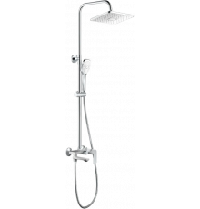 Душевая стойка Haiba HB24505 хром штанга 122.7 см, шланг металлический 150 см, 1 режим
