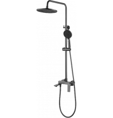 Душевая стойка Haiba HB24816-3 пепельная цвет темный хром, штанга 130 см