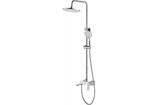 Душевая стойка Haiba HB24816 хром штанга 130 см, шланг металлический 150 см, 3 режима