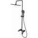 Душевая стойка Haiba HB24818-7 черная матовая цвет черный, штанга 142.5 см