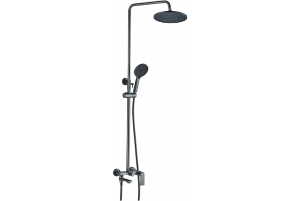Душевая стойка Haiba HB24505-3 пепельная цвет темный хром, штанга 125.3 см