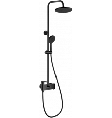 Душевая стойка Haiba HB24590-7 черная матовая цвет черный, штанга 125.4 см