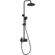 Душевая стойка Haiba HB24590-7 черная матовая цвет черный, штанга 125.4 см
