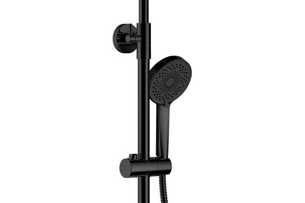 Душевая стойка Haiba HB24590-7 черная матовая цвет черный, штанга 125.4 см