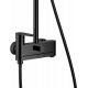 Душевая стойка Haiba HB24590-7 черная матовая цвет черный, штанга 125.4 см