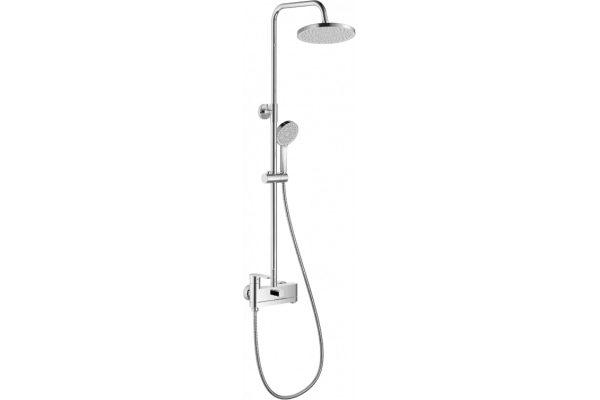 Душевая стойка Haiba HB24590 хром штанга 125.4 см, шланг металлический 150 см, 3 режима