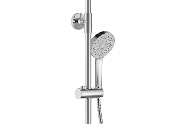 Душевая стойка Haiba HB24590 хром штанга 125.4 см, шланг металлический 150 см, 3 режима