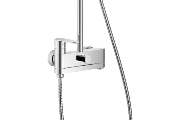 Душевая стойка Haiba HB24590 хром штанга 125.4 см, шланг металлический 150 см, 3 режима