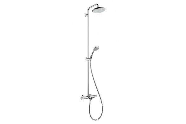 Душевая стойка Hansgrohe Croma 220 Showerpipe с термостатом, хром, штанга 158.1 см