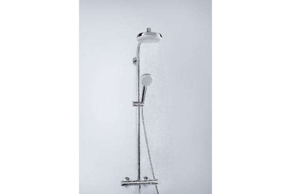 Душевая стойка Hansgrohe Crometta 160 1 Jet с термостатом, штанга 109.9 см,  в современном стиле