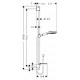 Душевой гарнитур Hansgrohe Raindance Select E 120  хром, штанга 100.8 см