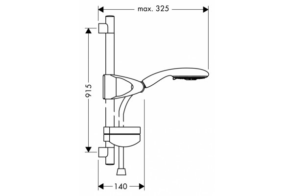 Душевой гарнитур Hansgrohe Raindance E 100 Air 3jet Unica хром, штанга 91.5 см