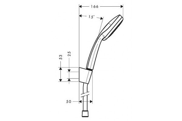 Душевой гарнитур Hansgrohe Croma 100 Multi Porter хром, шланг 125 см