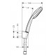 Душевой гарнитур Hansgrohe Croma 100 Multi Porter хром, шланг 125 см