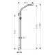 Душевой гарнитур Hansgrohe Rainbow  хром, штанга 119.95 см, шланг 200 см