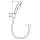 Гигиенический душ Hansgrohe  хром, шланг 160 см, 1 режим