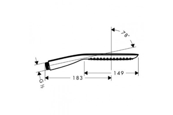 Душевая лейка Hansgrohe PuraVida  хром, 1 режим