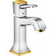 Смеситель Hansgrohe Metropol Classic 31301090 для раковины, хром/золото, однорычажный, высота излива 10.6 см
